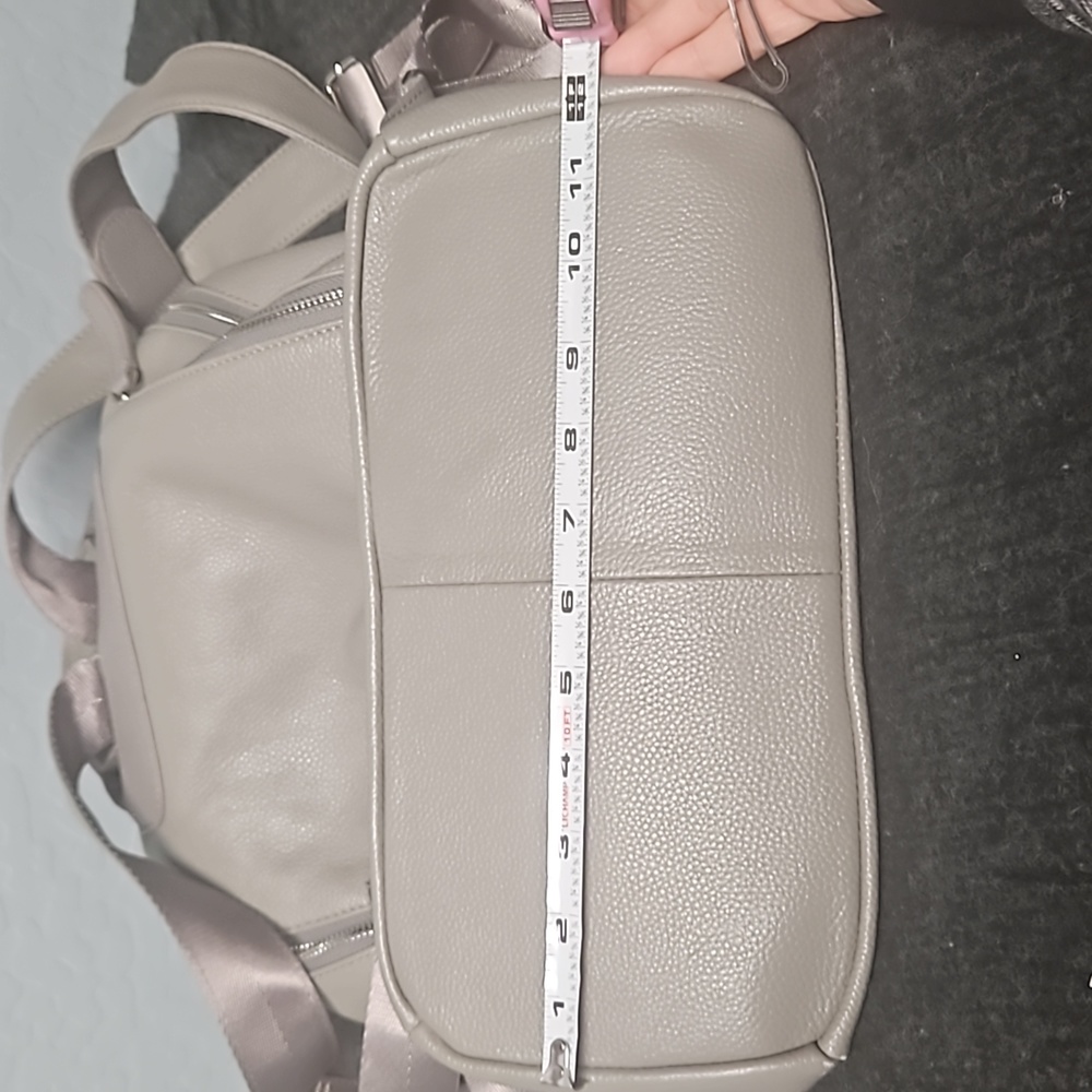 Convertible Backpack to Tote Dark Gray Pockets Travel Daily Leatherette - Picture 10 of 12